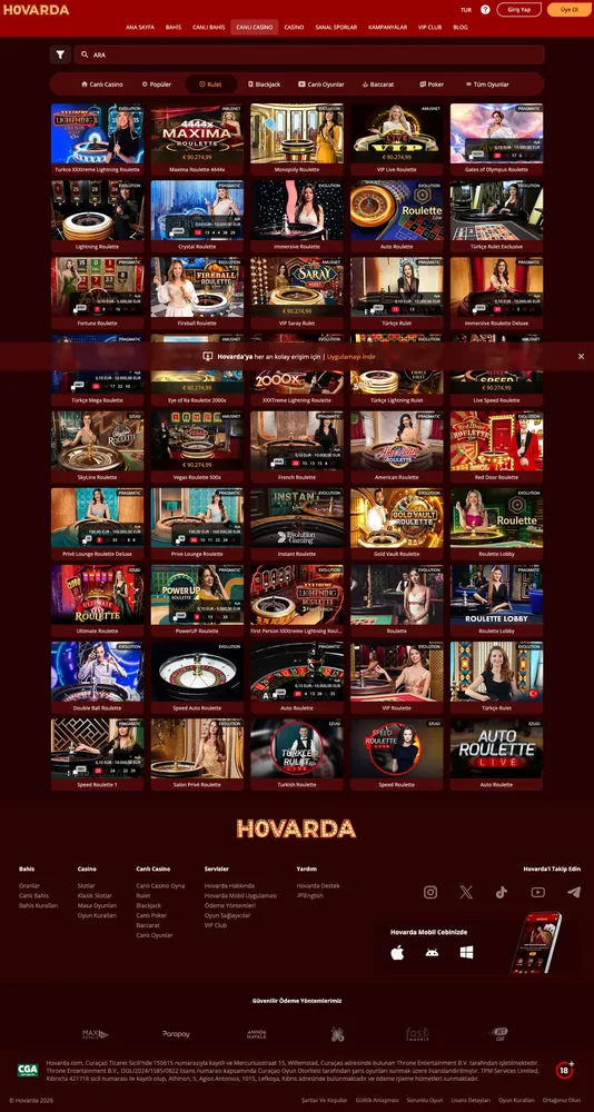 hovarda slot